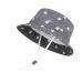 LANGZHEN Beach Sun Protection Hat for Baby Girls Adjustable Toddler Kids Hat Wide Brim Summer Play Hat with Chin Strap Dark Blue - Stars 2-4 Years