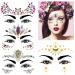 Face Gems  4 Sets Face Jewels  Mermaid Face Gems Face Jewels Gems Stick on  Body Eye Gems Halloween Face Jewels for Women Rave Festival Party colorful