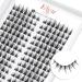 14 Pairs Lash Clusters 196 PCS DIY Eyelash Extension D Curl Cluster Lashes Individual Lashes Cluster Lashes Wisps Reusable Eyelash Segments Professional Makeup for Self-application (Devil 02-D)