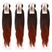 X-Pression 60 INCH XPRESSION LAGOS BRAID PRE-PULLED/PRE-STRETCHED Hair Extension 60'' 2 In A Pack (Colour T1/350 Black/Copper Red Mix) Heat Resistant Tangle Free 1 count Black Copper red 1
