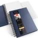 Arteza Watercolor Sketchbook 5.5x8.5-inch 3-Pack Blue Hardcover Journal, 96 Sheets, 140lb/300gsm, Spiral Bound Watercolor Paper Pad for Gouache, Acrylics, Pencils - 5.5x8.5 inch - Buy Online on SooperMarket.com