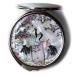 Mother of Pearl Compact Mirror - Double Sided Folding Magnify, Crane Apricot Tree Design - Buy Online on SooperMarket.com