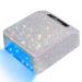 UV LED Nail Lamp 96W Nail Dryer Sparkly Gel Polish Light 4 Timer Setting Professional Quick Dry Curing Lamp with Display Auto Sensor for Salon & Home(Not Rechargeable) A-white Sparkly