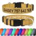 Tagme personalized dog collar for medium dog with embroidered reflective nylon dog collar with PET name & telephone number Khaki M M (1 Pack) Khaki