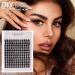 144Pcs Individual Cluster Lashes D Curl 14mm - Soft Natural False Eyelashes for DIY Eyelash Extensions at Home - Pack of 1 - Buy Online on SooperMarket.com