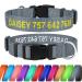 Tagme personalized dog collar for medium dog with embroidered reflective nylon dog collar with pet name & telephone number gray m m (1 Pack) gray
