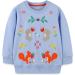 Girls Cotton Sweatshirt | Long Sleeve Pullover for Toddlers | Casual Jumper for Kids Age 1-12 | Blue | Size 6-7 Years - Buy Online on SooperMarket.com