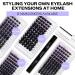 Lash Clusters DIY Eyelash Extensions - C/D Curl 8-16mm Mixed Soft & Wispy Individual Lashes for Volume | Matte Black Cluster Lashes - Buy Online on SooperMarket.com