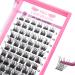 Cluster Lashes, 72 Pcs Individual Lashes, Lash Clusters DIY Eyelash Extension, Natural Lashes Super Thin Band Reusable Soft & Comfortable (D-16mm) 16 mm Natural