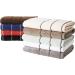 Luxury Cotton Towel Set - Quick Dry Zero Twist - 6 Piece Set - White/Black - Lavish Home - 12 x 12 - Buy Online on SooperMarket.com