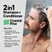 Tooletries 2-in-1 Coastal Pine Shampoo & Conditioner - Pine Scented Menthol & Caffeine Hair Wash Sulfate & Paraben Free - 10.1 oz - Buy Online on SooperMarket.com