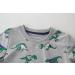 Kids Dinosaur Sweatshirt | Cotton Long Sleeve Pullover for Boys & Girls | Toddler Baby Clothes 2-3 Years Grey - Buy Online on SooperMarket.com