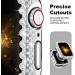 Bling Bumper Case Compatible with Apple Watch Series 6 5 4 Se 44mm Diamond Protective Face Cover for Women Hard PC Frame Protector for iWatch 44mm Silver Silver 44mm - Buy Online on SooperMarket.com