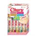 Inaba churu puree multipack - a total of 20 tubes: 5x tuna with salmon 5x tuna with shrimp 5x tuna with bonite flakes and 5x tuna with seafood 14 g (20 pack)