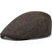 STARANCE Men's Wool Blend Newsboy Ivy Hat Tweed Flat Cap Herringbone Coffee 7 1/4 - Buy Online on SooperMarket.com