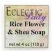 Rice Flower and Shea Glycerin Soap by Eclectic Lady 4 oz Bar