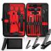 Onism Manicure Set 20 Pcs Stainless Steel Professional Pedicure Kit Personal Care Nail Clippers Set Grooming Kit with Luxury Gift Travel Case Gifts for Men Women Family Friend