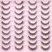 20 Pairs Eyelashes Natural Wispy Mink Lashes Fluffy Short Eye Lashes Pack 4D Volume Strip False Lashes Geeneiya Multipack Fake Eyelashes 4 Styles Mixed Natural Short Lashes