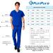 Men's 4-Way Stretch Athletic Scrub Set - Grey V-Neck Top & Cargo Pant - Size Medium - Buy Online on SooperMarket.com