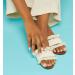 KISS imPRESS Press-On Pedicure Fake Toenails Kit - Square Bejeweled Pink & White Nails with Prep Pad, File, Stick - 24 Nails - Buy Online on SooperMarket.com