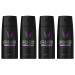 Axe Daily Fragrance / Body Spray - Excite - Net Wt. 4 OZ (113 g) Each - Pack of 4