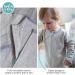 100% Cotton Two-Way Zipper Baby Sleepsuit Unisex Onesie Romper | Footless & Fold Over Cuffs | 3-6 Months | Grey, White, Mint Green - Buy Online on SooperMarket.com
