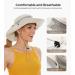 Women's UPF50+ Sun Hat with Ponytail Hole - Waterproof Beach Bucket Hat in Beige - Buy Online on SooperMarket.com