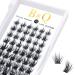 Eyelash individually 72 PCs B & q eyelashes DIY individual eyelashes for beginners reusable eyelash bushes wispy fluffy single eyelashes for eyelash extensions at home (B20 D-10mm) D-10 mm B 20