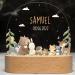 Kidsmood Nachtlampe with desired name individual bedside lamp children cute night light for babies personalized gifts for babies gift for the birth of animal family