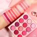 Pink Purple Eyeshadow Palette Makeup 12 Colors Pigmented Matte Shimmer Cute Eye Shadow Tone Small Bright Peach Red Violet Eyeshadow Pallet Long Lasting Shades For Girl Women Summer Travel - Buy Online on SooperMarket.com