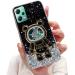 Tivenfezk Nadoli for Xiaomi Redmi Note 12 5G Treibsand B r Astronaut Hidden Stand Shell caricature glitter astronaut stand soft silicone bling cell phone case transparent protective cover xiaomi redmi note 12 5g black
