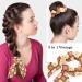Multicoloured Floral Surgery Cap with Buttons and Bow - Elegant Bouffant Cap for Women with Long Hair - Buy Online on SooperMarket.com