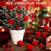 Syhood 30 Pcs Yarn Pom Poms Set - 20 x 1 Inch, 10 x 1.5 Inches Red Pompom Balls for Christmas Crafts and Xmas Party Decor - Buy Online on SooperMarket.com