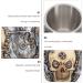 Osaladi Stainless Steel Shaving Bowl - Premium Razor Soap Foam Cup for Men | Skull Design Wet Shaving Accessories - Buy Online on SooperMarket.com