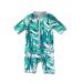 Baby Boys Sunsuit UPF 50+ Sun Protection All in One with Zipper Swimwear with Sun Hat(Grren 12-18Months) Green 1 12-18 Months