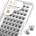 Cluster Lashes D Curl 16mm 72 Clusters B&Q Lash Clusters Individual Lashes Volume Eyelash Clusters DIY Lash Extensions Soft Wispy Cluster Eyelash Extensions DIY at Home (B13 D-16mm) D-16 mm B 13