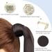 Sleek 28 Inch Dark Brown Clip in Ponytail Hair Extension for Women - Heat-Resistant Fiber Wrap Around Hairpiece - Buy Online on SooperMarket.com