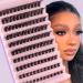 Riya Lash Clusters 120Pcs DIY Eyelash Extenisons Natural Look Wispy Clusters Lashes 8-16MM D Curl Individual Lashes DIY at Home Wispy Fluffy Lash Extensions Reusable Individuals DIY at Home (01) RY-01