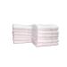Optima Collection Silver Level 13 X 13 White Washcloths  Set of 12  100% Eco-Friendly Pre-Consumer Regenerated Cotton Set of 12 Silver Quality