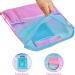 Nidoul Mesh Drawstring Beach Bag with Zipper Pocket - Pink Blue | Ideal for Swimming, Gym & Storage | Adult Kids - Buy Online on SooperMarket.com