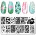 Tebi Nail Art Stamp Template - Valentine's Day Coconut Tree Love Heart Kiss Flower & Leaf Designs | Perfect for Creative Nail Art - Buy Online on SooperMarket.com