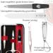 Buy Three Swords 6 pcs. Manicure Set 'Genova' - Nail Care Set in Red Synthetic Leather Case - Includes Scissors Clippers Tweezers & Glass Nail Files - International Shipping Available - Buy Online on SooperMarket.com