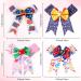 4 Pcs Alphabet Hair Bow Alligator Clips for Girls - Grosgrain Ribbon Hairbows | Kindergarten Back to School Hair Accessories - Buy Online on SooperMarket.com