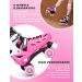 METROLLER Roller Skates for Teens - Adjustable 4 Sizes with Light up Wheels - Rose Medium-Big Kid (1-4 US) - Buy Online on SooperMarket.com