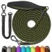 Aystkniet Bungee drag line for dogs 3m 5m 10m 15m 20m 30m shock -absorbing dog leash with padded handle reflective threads lockable hook for medium large dog 15m 8mm army green