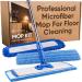 18" Professional Microfiber Mop - Hardwood Floor Mop - Dry & Wet Mop for Wood, Laminate, Tile, Vinyl Floors | Washable Pads | Wet & Dust Mopping | Adjustable Handle + 1 Microfiber Cloth