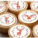 Reindeer Christmas style 24 pre-cut edible party decorations Wafer Paper Cupcake Topper Cake