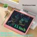 DEECAM 15-Inch Pink LCD Writing Board for Kids | Reusable Educational Tablet with Locking Function | Perfect Gifts for Boys & Girls - Buy Online on SooperMarket.com