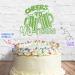 Cakeshop Cake Decoration Pack | Cheers Beers Happy Birthday Premium Double Sided Glitter Card Cake Topper & 25g Party Pack of Cake Sugar Sprinkles | Custom Age Cake Decorations (Green) Non-Prime Glitter Card: Green - Buy Online on SooperMarket.com