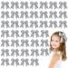 40 Pcs 8 Inch Large Glitter Cheer Hair Bows Bulk  Silver Shiny Cheerleading Bows for College Teen Ponytail Holder for Cheerleader Girls Softball Sports